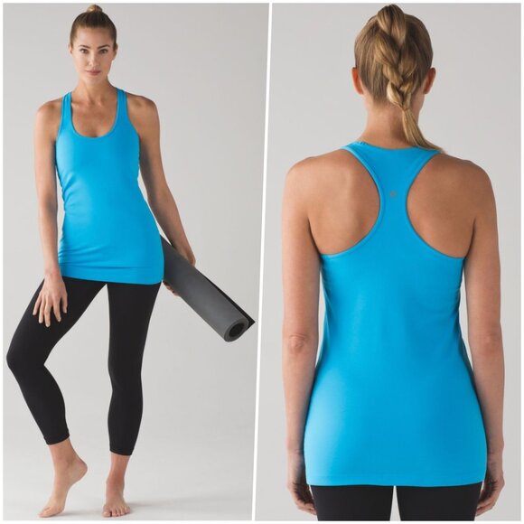 RARE Lululemon Racerback Buttery Soft Reversible Tank Turquoise 2 NWOT - Picture 1 of 9